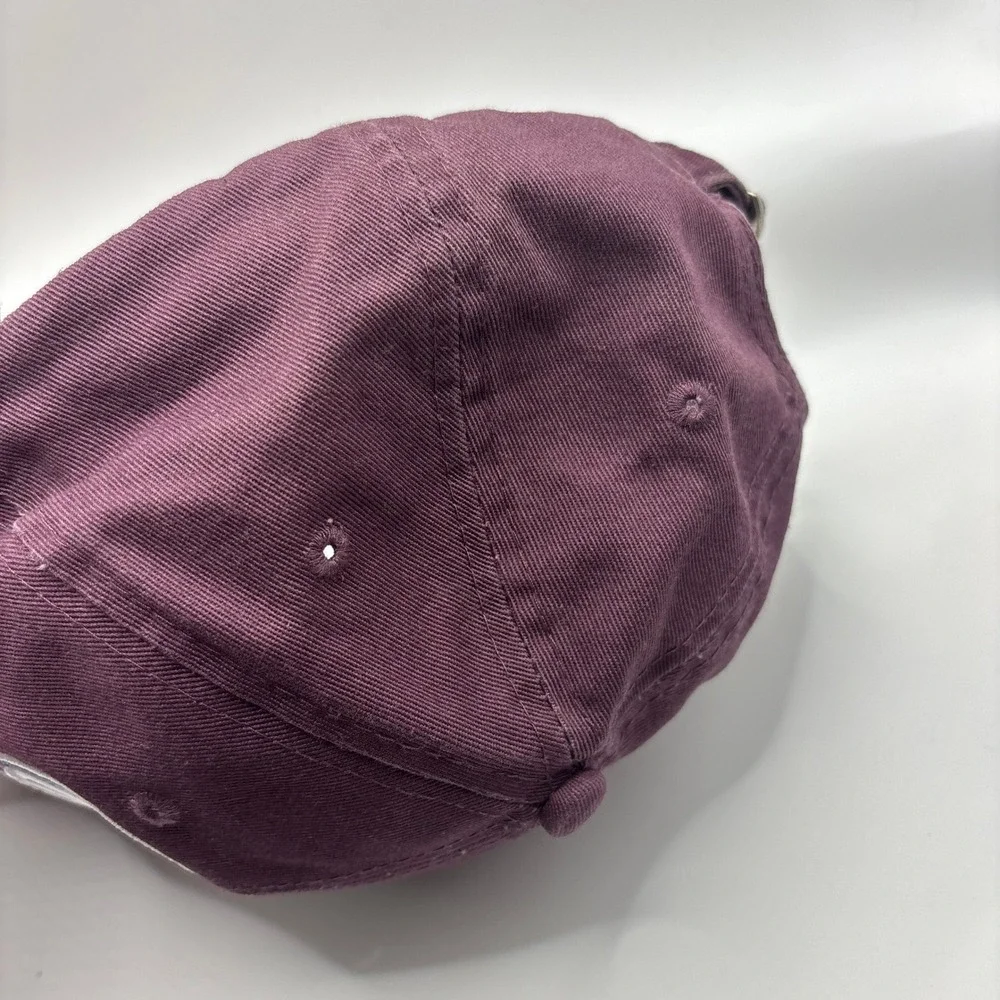 Baseball Cap Saltwater Carolinas OS Maroon Cotton OIB Ocean Isle Beach NC